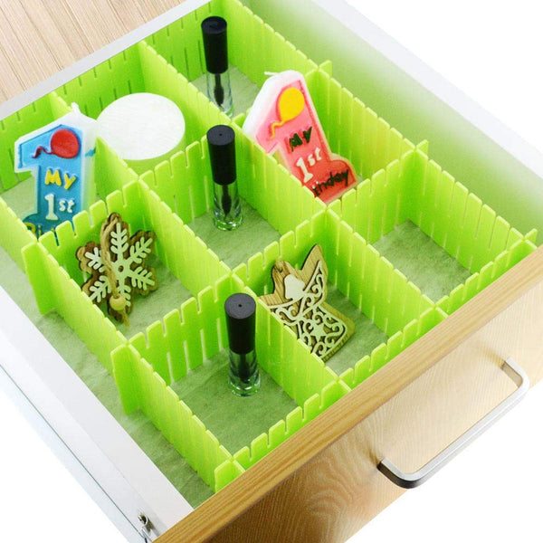 4Pcs/Set Plastic Diy Grid Drawer Divider Separator Adjustable Drawer Organizer